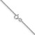 14K White Gold 20 inch 1.1mm Baby Rope with Spring Ring Clasp Chain