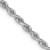 14K White Gold 20 Inch 2.75mm Diamond-cut Quadruple Rope Lobster Clasp Chain