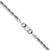 14K White Gold 20 Inch 2mm Diamond-cut Quadruple Rope Lobster Clasp Chain