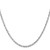 14K White Gold 20 Inch 3mm Diamond-cut Quadruple Rope Lobster Clasp Chain