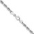 14K White Gold 20 Inch 5mm Diamond-cut Quadruple Rope Lobster Clasp Chain