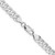14K White Gold 20 inch 7.25mm Flat Beveled Curb with Lobster Clasp Chain