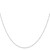 14K White Gold 20 inch Carded .42mm Curb with Spring Ring Clasp Chain