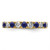 14k 1 carat Lab Grown Diamond VS/SI+ G+ and Lab Created Blue Sapphire Size 5 Eternity Band