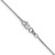 14K White Gold 22 inch .7mm Box with Lobster Clasp Chain