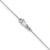14K White Gold 22 inch .8mm Diamond-cut Cable with Lobster Clasp Chain