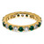 14k 1 carat Lab Grown Diamond VS/SI+ G+ and Lab Created Emerald Size 4 Eternity Band