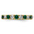 14k 1 carat Lab Grown Diamond VS/SI+ G+ and Lab Created Emerald Size 5 Eternity Band
