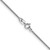 14K White Gold 22 inch 1.05mm Diamond-cut Spiga with Spring Ring Clasp Chain