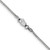 14K White Gold 22 inch 1.1mm Box with Lobster Clasp Chain