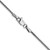 14K White Gold 22 inch 1.25mm Spiga with Lobster Clasp Chain