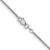 14K White Gold 22 inch 1.4mm Round Open Link Cable with Lobster Clasp Chain