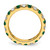 14k 1 carat Lab Grown Diamond VS/SI+ G+ and Lab Created Emerald Size 6.5 Eternity Band