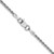 14K White Gold 22 inch 2mm Regular Rope with Lobster Clasp Chain