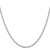 14K White Gold 22 inch 3.2mm Round Open Link Cable with Lobster Clasp Chain