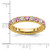 14k 1 carat Lab Grown Diamond VS/SI+ G+ and Lab Created Pink Sapphire Size 6.5 Eternity Band