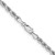 14K White Gold 22 inch 3.75mm Diamond-cut Rope with Lobster Clasp Chain