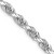 14K White Gold 22 Inch 4.5mm Diamond-cut Quadruple Rope Lobster Clasp Chain