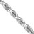 14K White Gold 22 inch 5.5mm Diamond-cut Rope with Lobster Clasp Chain