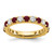 14k 1 carat Lab Grown Diamond VS/SI+ G+ and Lab Created Ruby Size 5.5 Eternity Band