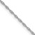 14K White Gold 22 inch Carded .95mm Cable Rope with Spring Ring Clasp Chain