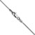 14K White Gold 24 inch .7mm Round Parisian Wheat with Lobster Clasp Chain