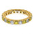 14k 1 carat Lab Grown Diamond VS/SI+ G+ and Lab Created Yellow Sapphire Size 4.5 Eternity Band
