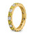 14k 1 carat Lab Grown Diamond VS/SI+ G+ and Lab Created Yellow Sapphire Size 4.5 Eternity Band