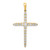 14k 1 carat Lab Grown Diamond VS/SI+ G+ Complete 18 inch Cross Pendant Necklace