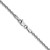 14K White Gold 24 inch 2.2mm Forzantine Cable with Lobster Clasp Chain