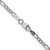 14K White Gold 24 inch 2.5mm Semi-Solid Figaro with Lobster Clasp Chain