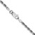 14K White Gold 24 Inch 2.75mm Diamond-cut Quadruple Rope Lobster Clasp Chain