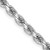 14K White Gold 24 inch 3.75mm Diamond-cut Rope with Lobster Clasp Chain