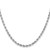 14K White Gold 24 inch 3.75mm Diamond-cut Rope with Lobster Clasp Chain