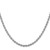 14K White Gold 24 inch 3mm Regular Rope with Lobster Clasp Chain