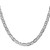 14K White Gold 24 inch 5.25mm Concave Anchor with Lobster Clasp Chain
