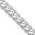 14K White Gold 24 inch 7.25mm Flat Beveled Curb with Lobster Clasp Chain