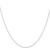 14K White Gold 24 inch Carded .5mm Curb with Spring Ring Clasp Chain