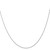 14K White Gold 24 inch Carded 1mm Singapore with Spring Ring Clasp Chain