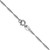14K White Gold 24 inch Carded 1mm Singapore with Spring Ring Clasp Chain