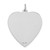 14k White Gold 24mm Heart-Shaped Red Enameled Medical Jewelry Pendant