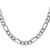 14K White Gold 26 inch 7mm Flat Figaro with Lobster Clasp Chain