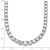 14k White Gold 28 1/2 carat Lab Grown Diamond VS/SI+ G+ Complete Round 18 inch Graduated Tennis Necklace