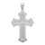 14K White Gold 2-D Filigree Center Block Cross Charm