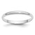14k White Gold 2mm Half-Round Wedding Band Size 10