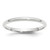 14k White Gold 2mm Lightweight Comfort Fit Wedding Band Size 5