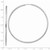 14k White Gold 2mm Polished Endless Hoop Earrings