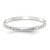 14k White Gold 2mm Standard Weight Flat Comfort Fit Wedding Band Size 8
