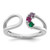 14k White Gold 3 Birthstone Wrap Mother's Ring Mounting