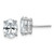 14k White Gold 3 carat Certified Lab Grown Diamond VS/SI+ G+ Complete Oval Four Prong Stud Earrings